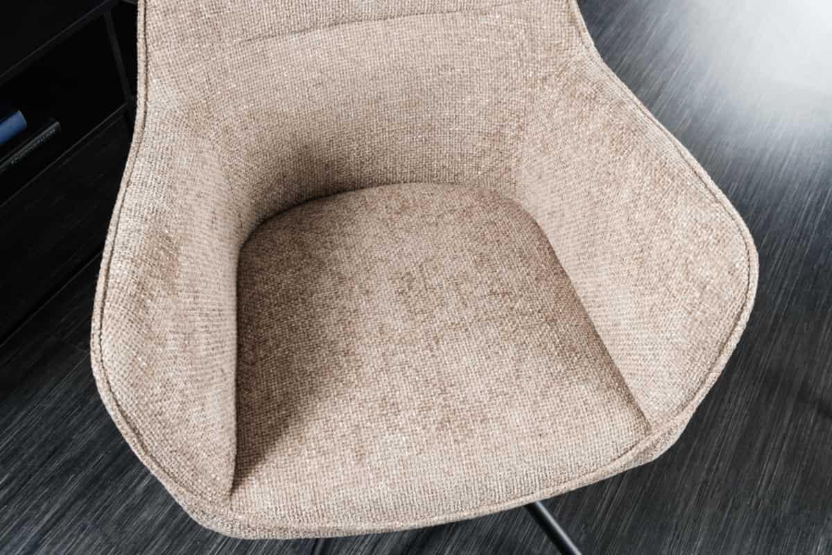 STUHL VERONA Strukturstoff Champagner 80 cm - Beige/Schwarz, Textil/Metall (58/80/59cm) - riess-ambiente