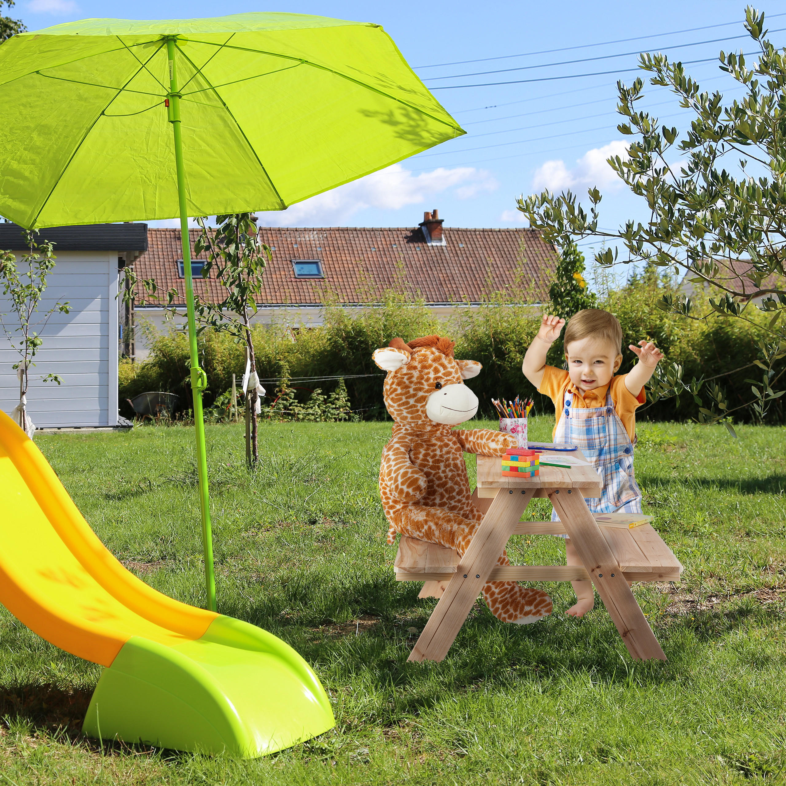 KINDERSITZGRUPPE - Hellbraun, Holz (90/50/78cm) - Relaxdays