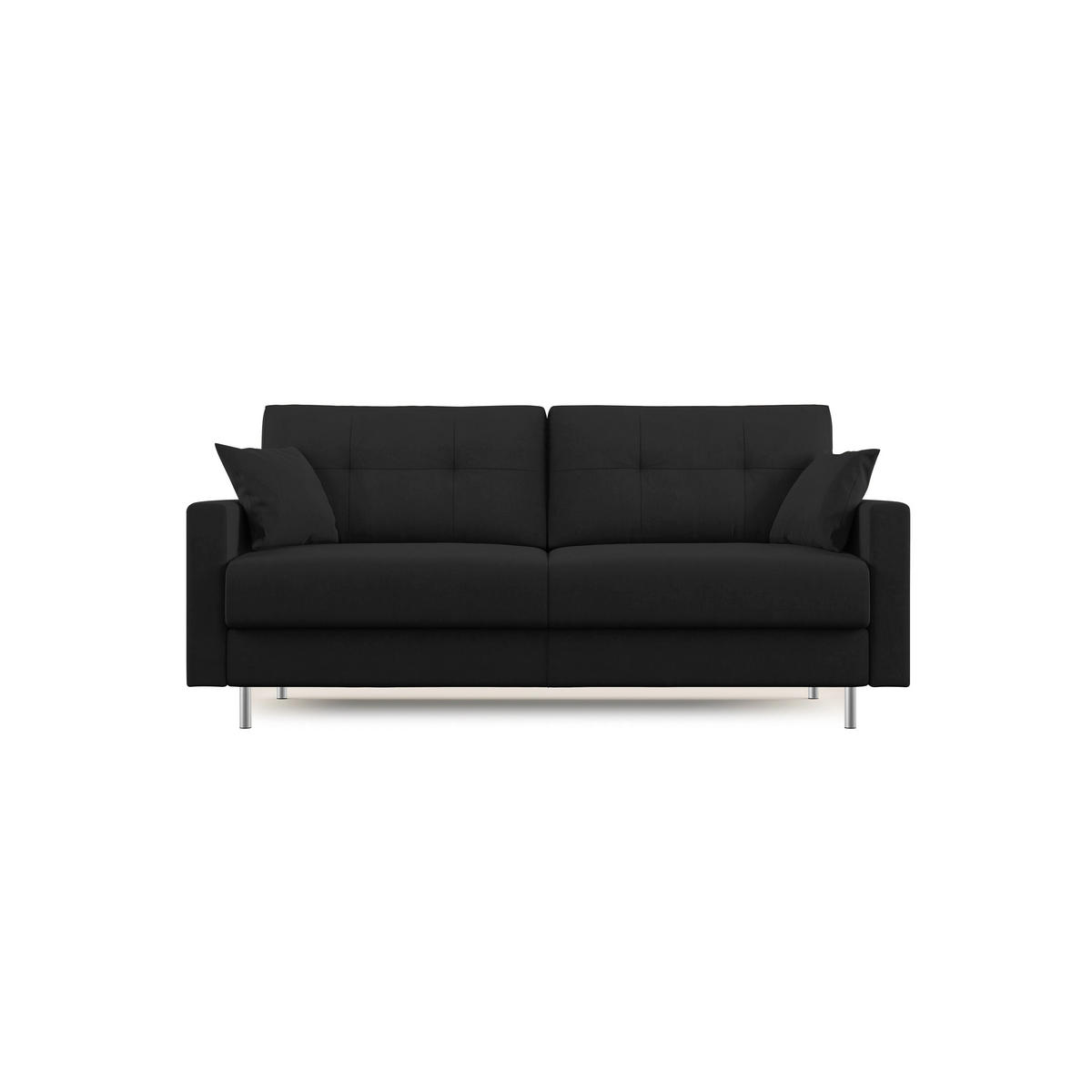 SCHLAFSOFA Megan - Schwarz, Textil (208/97/96cm) - Divani.store