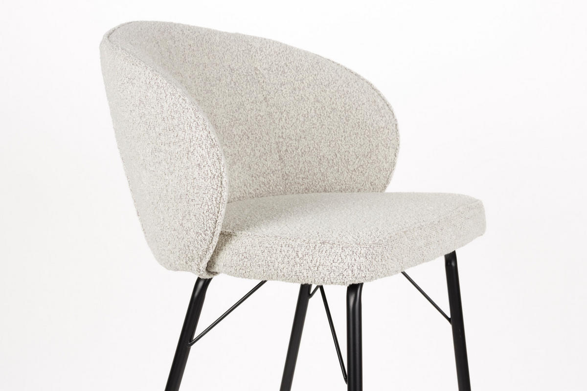BARHOCKER Joa - Beige - 50/52/100 cm - 2er-Set - Beige, Textil (52/100/50cm) - Novel