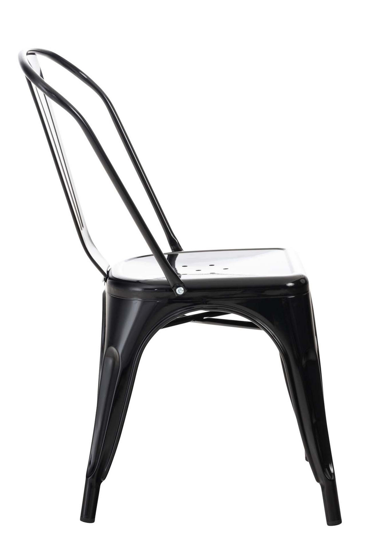 STUHL Metall schwarz - Schwarz, Metall (44/89/48cm) - CLP