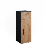 MIDISCHRANK Irma Goldkraft Eiche 30 x 81 cm - Anthrazit/Eiche Wotan, Holzwerkstoff (30/81/30cm) - Vicco
