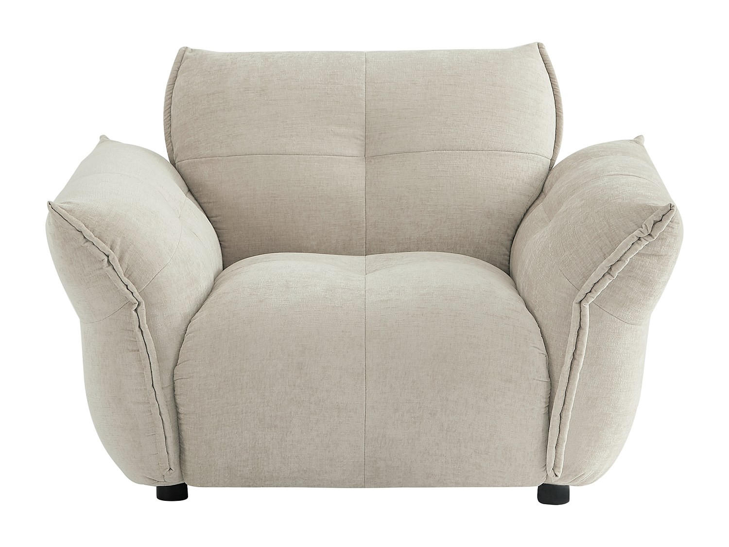 SESSEL mit gerader Rückenlehne - 1 Person - Stoff - Beige - - Beige, Textil (120/79/89cm) - Vente-Unique