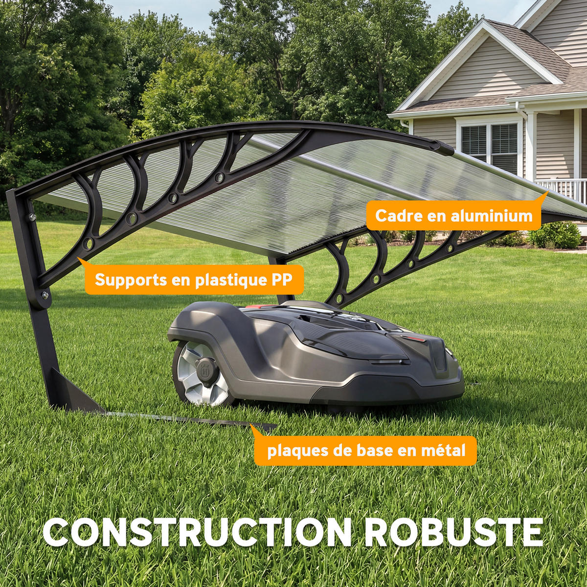 KLEINGARAGE DE-13872 mit Polycarbonat-Dach Weiß - Weiß, Kunststoff (81/43/100cm) - ComfortXL
