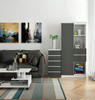 KOMMODE Weiß, Grau 40x35x92 cm - Weiß/Grau, Holzwerkstoff (35.0/40.0/92.0cm) - Akord