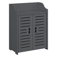 BADEZIMMERSCHRANK Trosa - Dunkelgrau, Kunststoff (45/62/25cm) - [en.casa]