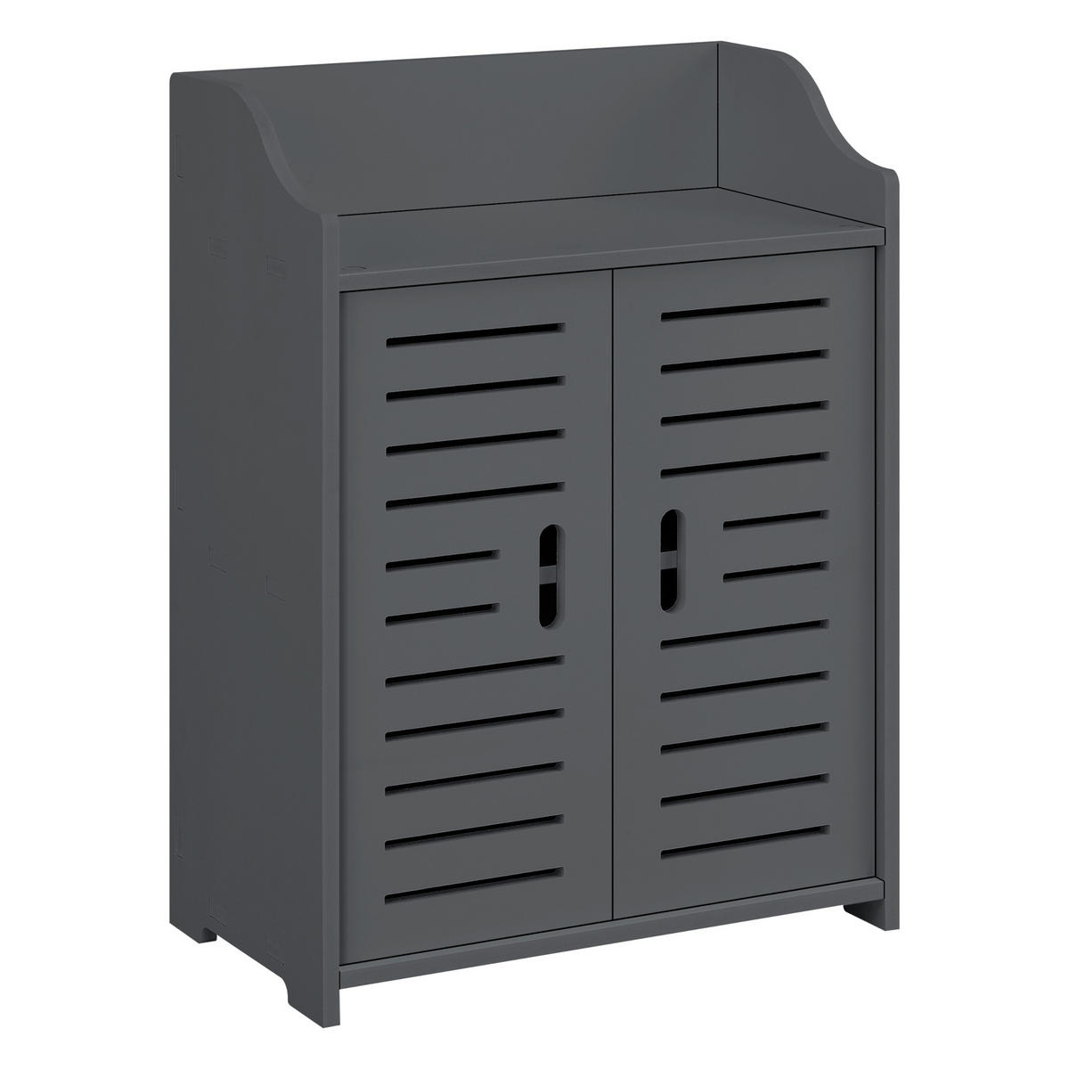 BADEZIMMERSCHRANK Trosa - Dunkelgrau, Kunststoff (45/62/25cm) - [en.casa]