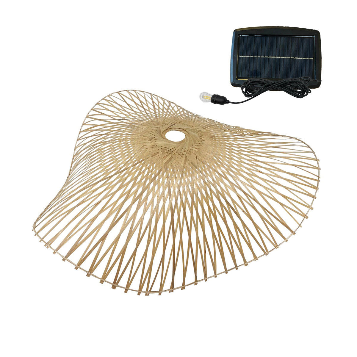 SOLAR-HÄNGELEUCHTE LAIA SOLAR beige - Beige, Holz (80/80/1cm) - Lumisky