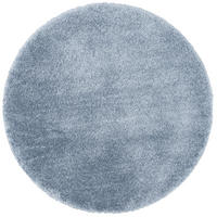 LUXUS HOCHFLOR SHAGGY TEPPICH DREAM RUND - Blau, Textil (100/100cm) - Snapstyle