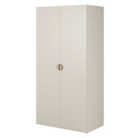 KLEIDERSCHRANK Moonir Greige 100 cm - Taupe/Goldfarben, Holzwerkstoff/Metall (100/200.5/57cm) - Selsey