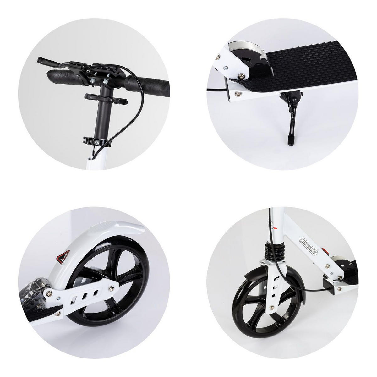 KINDERROLLER Rider PU-Räder schwarz klappbar Stoßdämpfer höhenverstellbar - Schwarz, Metall (95/12/100cm) - Chipolino