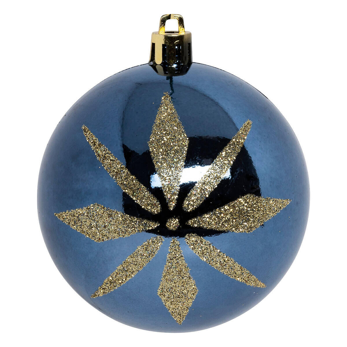 WEIHNACHTSKUGELN Goldverzierungen 8 cm - Blau, Kunststoff (8/9.2/8cm) - Atmosphera Createur d´interieur