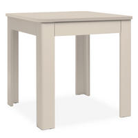 ESSTISCH samt quadratisch 80 x 80 cm, Küchentisch mit Schubkasten - Beige, Holzwerkstoff (80/80/76.5cm) - Furn.Design