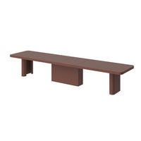 ESSTISCH rechteckig ausziehbar XXL Bordeauxrot matt 160/100/75 cm - Bordeaux, Holzwerkstoff (100/160/75cm) - designimpex