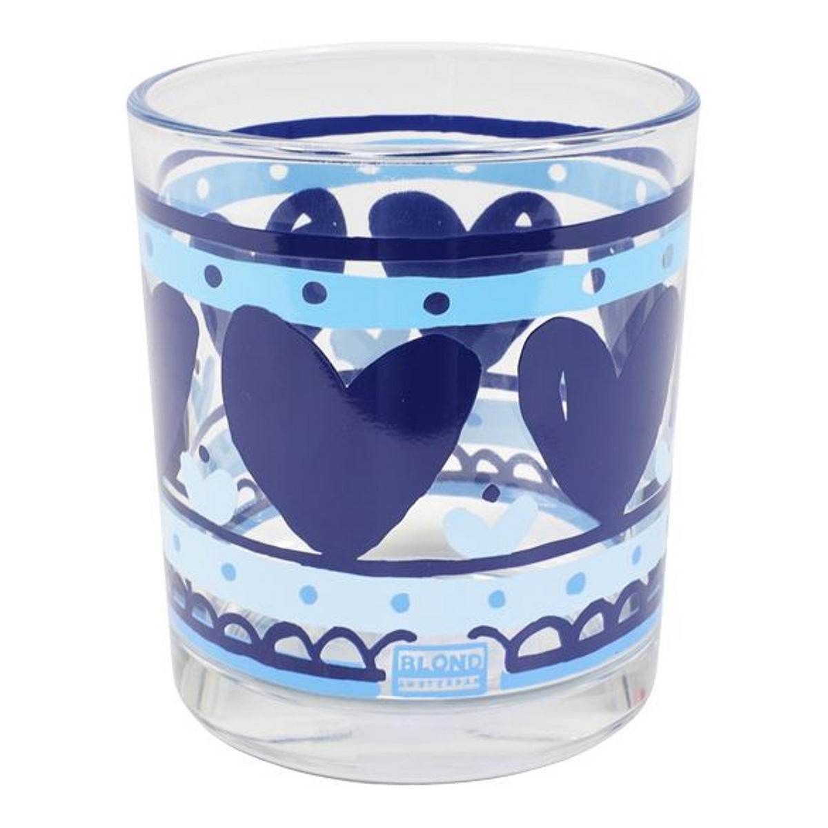 SAFTGLAS Herz in Blau - 200 ml - Multicolor, Glas (0.2L) - Blond Amsterdam