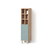 MIDISCHRANK Fucino Grün 30 x 130.6 cm große Tür - Grün, Holzwerkstoff (30/130.6/30cm) - Livinity®