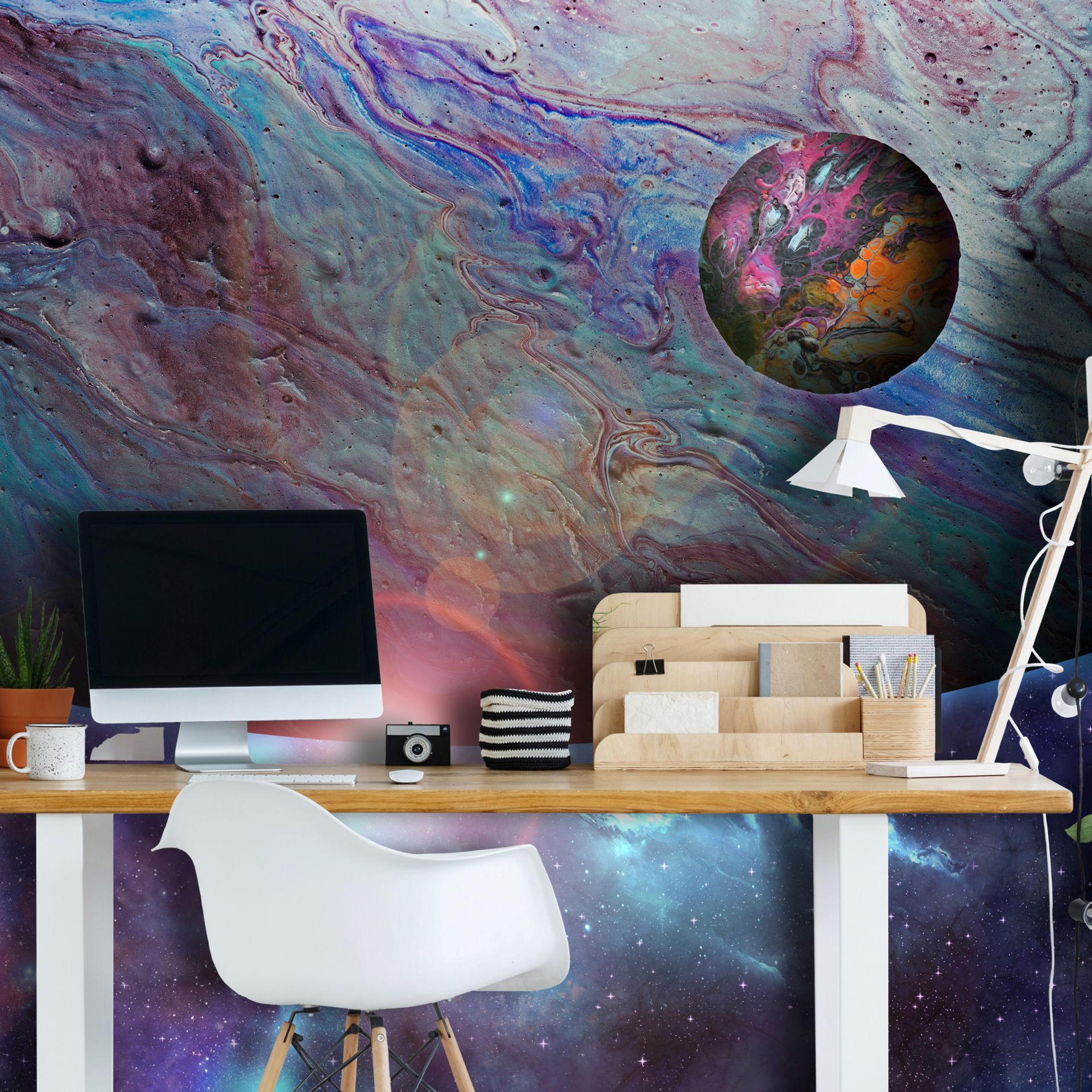 SELBSTKLEBENDE FOTOTAPETE 147/105 cm - Multicolor, Kunststoff/Textil (147/1cm) - KUNSTLOFT