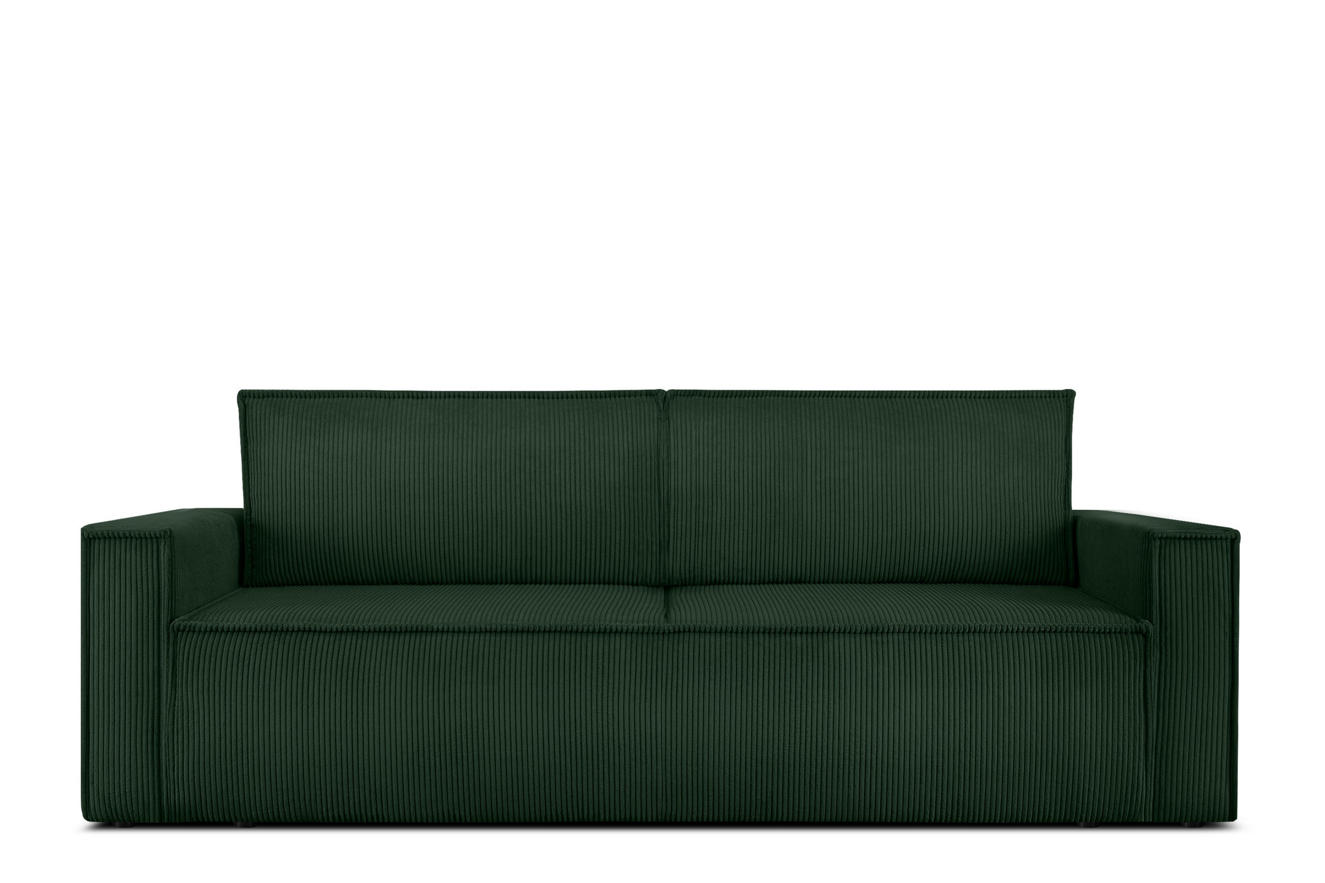 SCHLAFSOFA NAPI in Pet Friendly Cord-Stoff, dunkelgrün - Dunkelgrün/Schwarz, Textil (228/89/101cm) - KONSIMO®