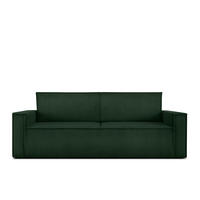 SCHLAFSOFA NAPI in Pet Friendly Cord-Stoff, dunkelgrün - Dunkelgrün/Schwarz, Textil (228/89/101cm) - KONSIMO®