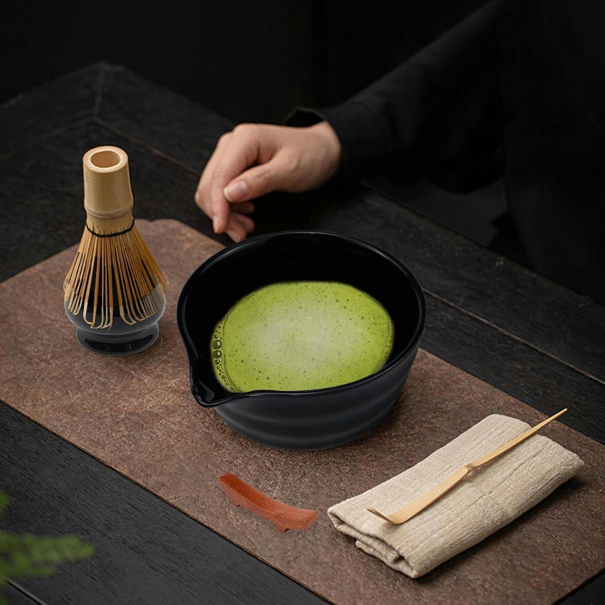MATCHA Set 5-teilig Schwarz - Schwarz, Keramik (14/7.5/18cm)