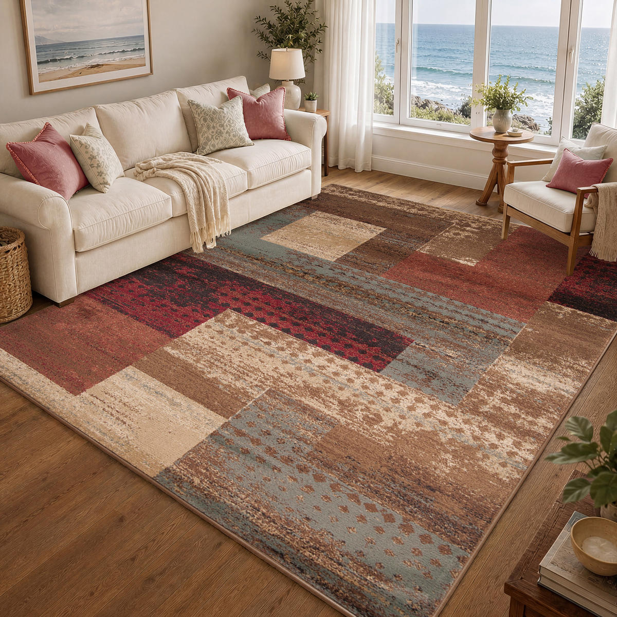 KURZFLORTEPPICH Shama 200/290 cm Dunkelrot - Rot, Textil (200/290cm) - LIVABLISS