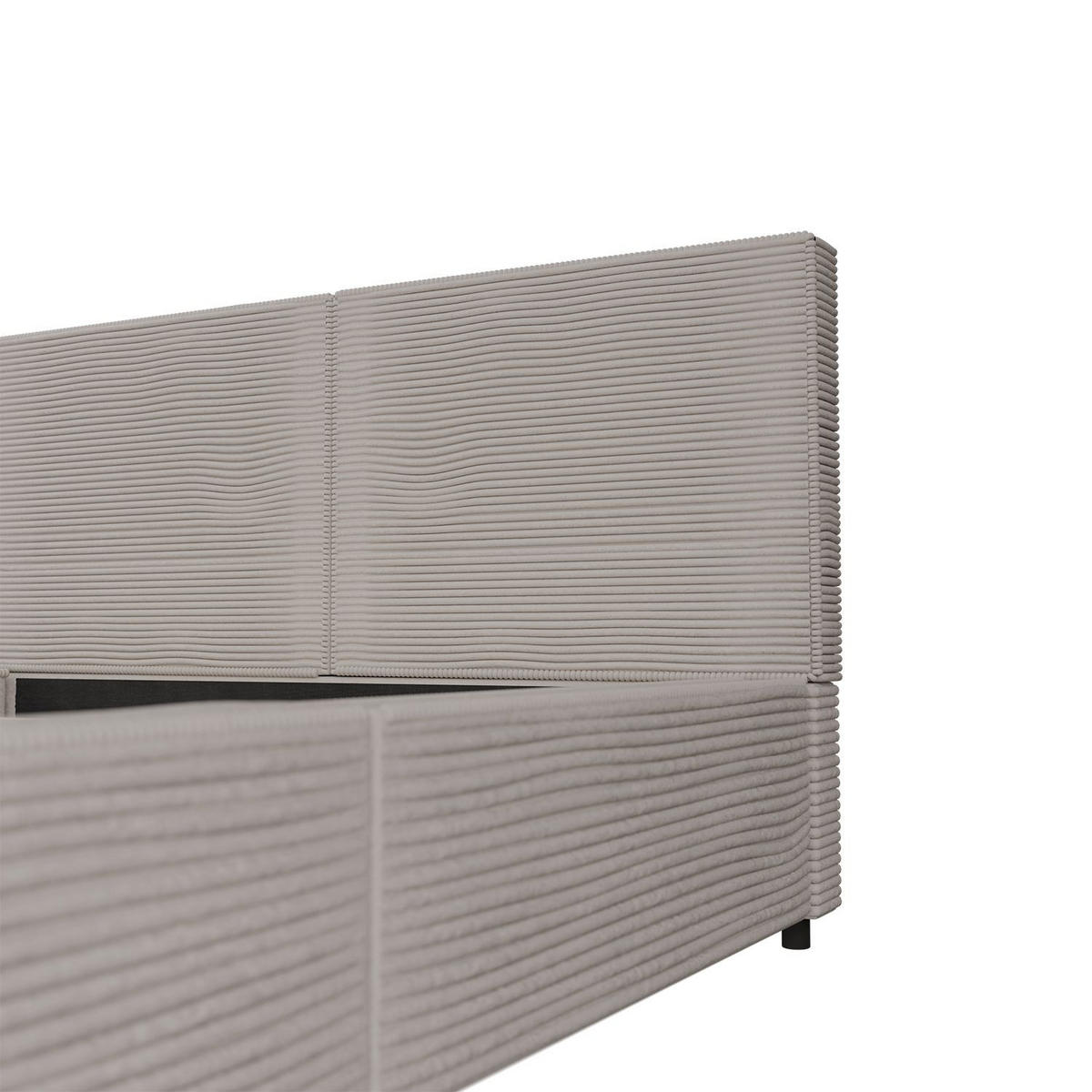 POLSTERBETT Salerno Cord taupe 140x200 cm - Taupe, Textil (140/200cm) - Juskys