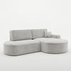 ECKSOFA Venedig Mit Schlaffunktion - Hellgrau, Holzwerkstoff/Textil (278/179cm) - Fun Möbel