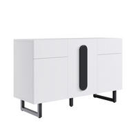 SIDEBOARD 120/40,5/75 cm mit Schubladen, Türen und verstellbaren Einlegeböden, großzügiger Stauraum, Weiß - Weiß, Holzwerkstoff (120/75/40.5cm) - Redom