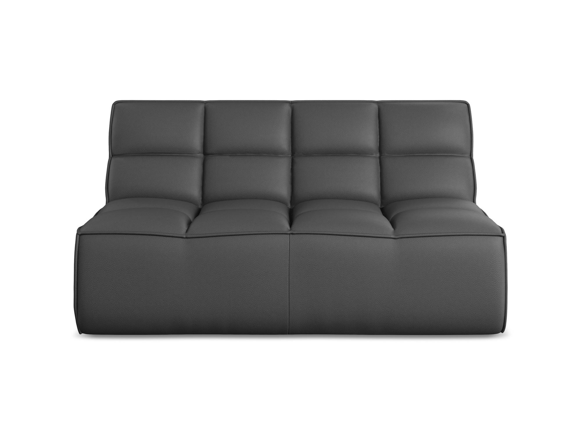 2-SITZER-SOFA Kunstleder Grau - Beige/Schwarz, Leder/Kunststoff (160/75/93cm) - Makamii