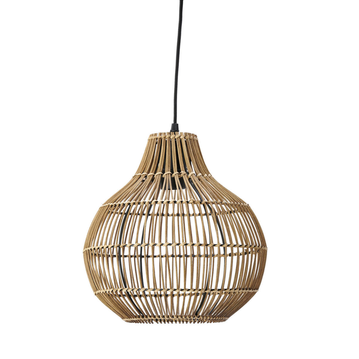 HÄNGELAMPE Pacino Braun Ø30/31,5 cm - Braun, Holz (30/30/31.5cm) - Light & Living