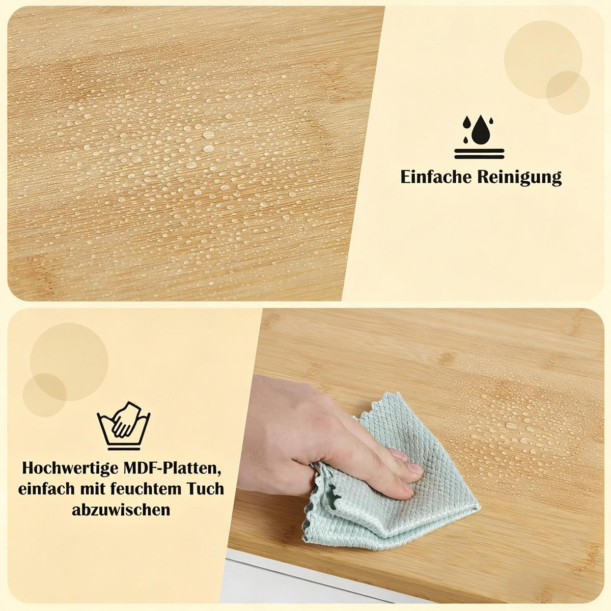 KÜCHENINSEL Weiß-Natur 73/38/88 cm - Weiß, Holzwerkstoff (73/88/38cm) - PANGIVO