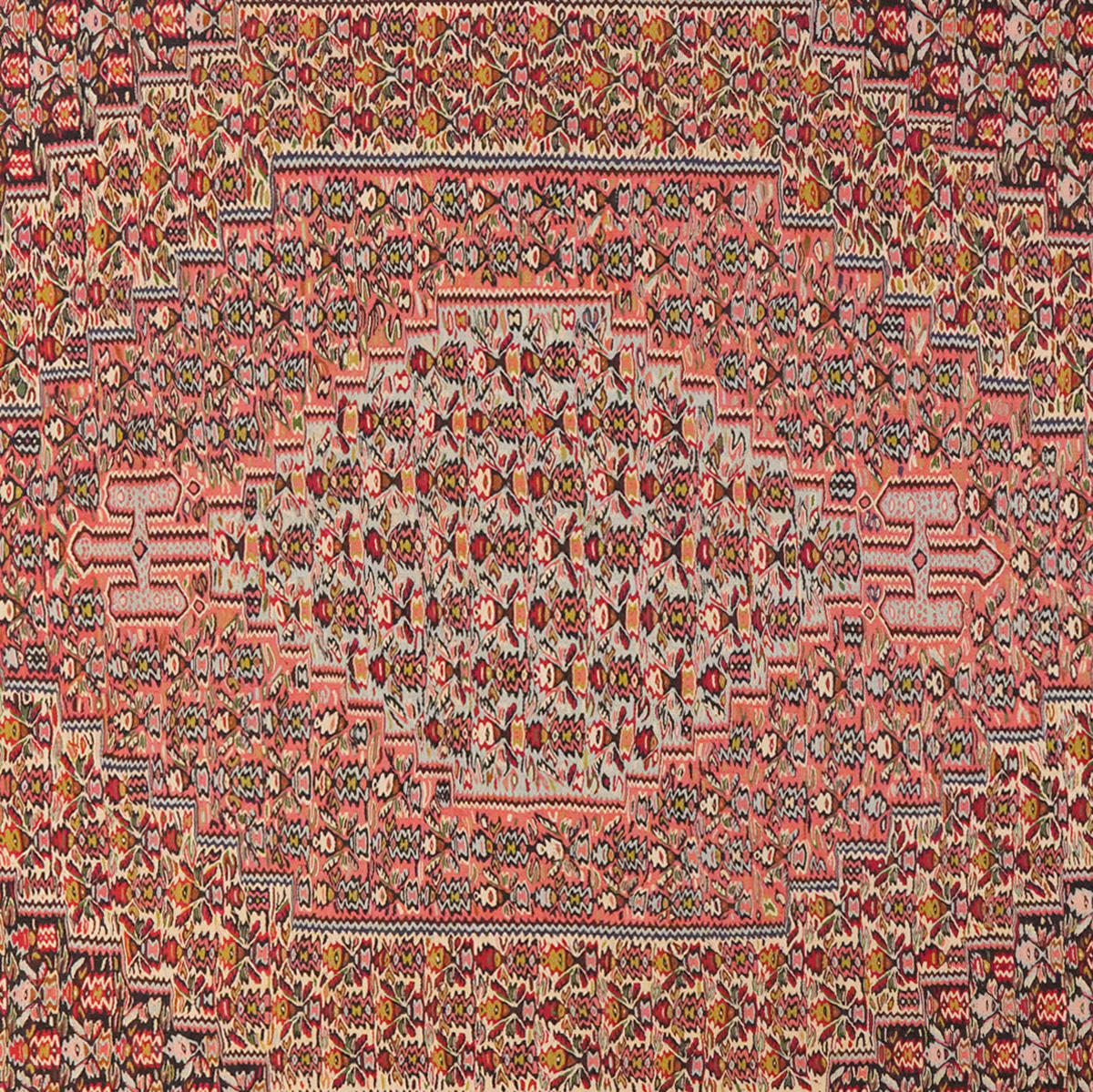 HANDWEBTEPPICH Kelim Senneh Mehrfarbig 340/242 cm Schurwolle - Multicolor, Textil (242/340cm) - Looma