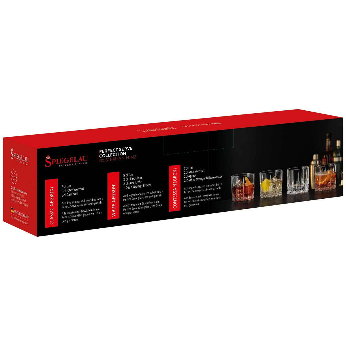 WHISKYGLÄSER Perfect Serve Collection Negroni transparent 270 ml 4er Set - Transparent, Glas (0.27L) - Spiegelau