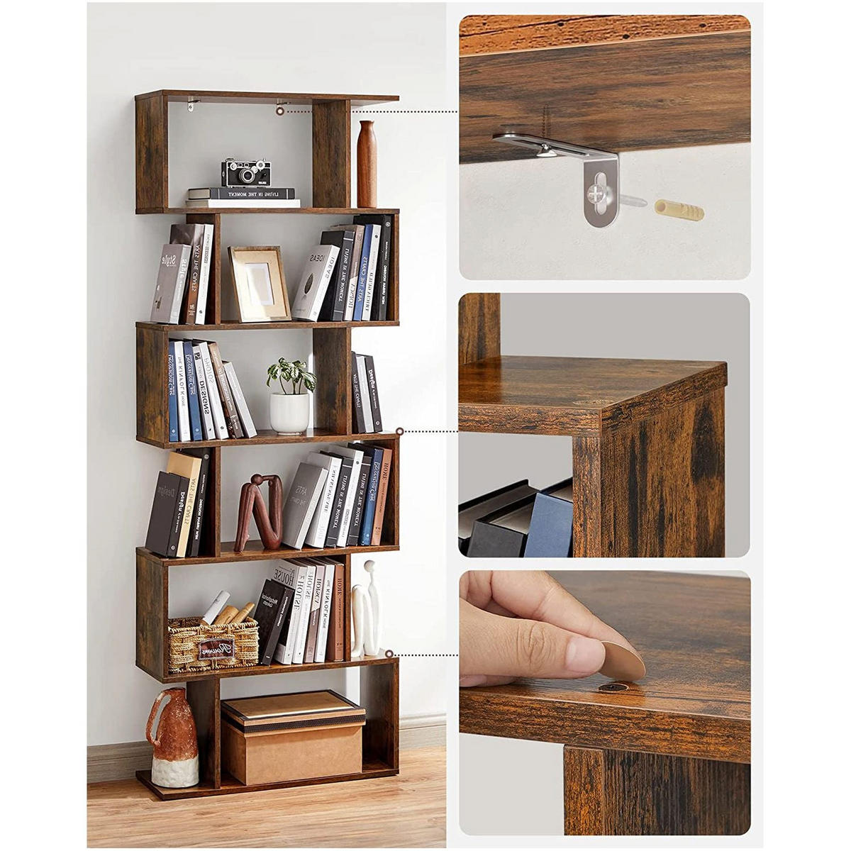 STANDREGAL BÜCHERREGAL - Braun, Holzwerkstoff (24/191/70cm) - Hansiro