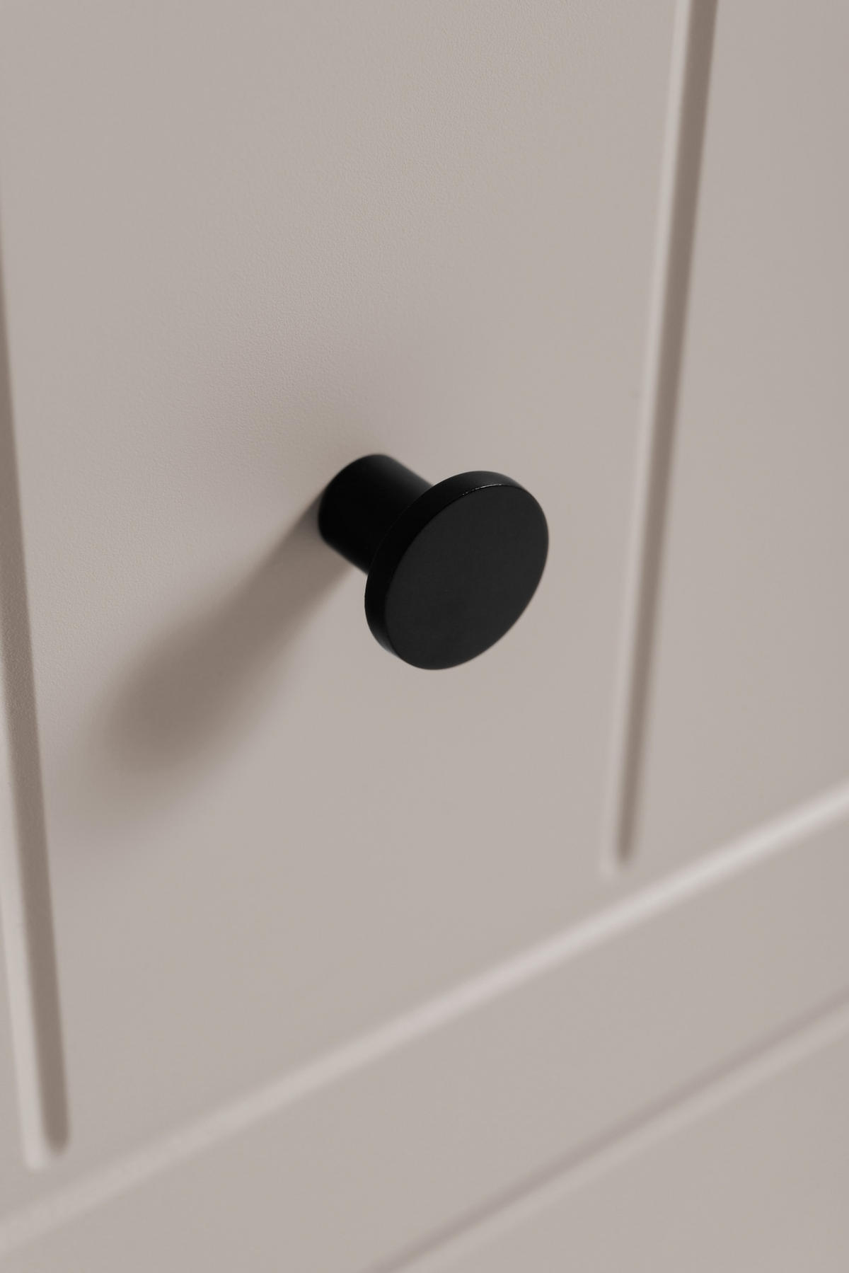 WASCHBECKENUNTERSCHRANK im klassischen Stil, Kaschmir, 80 x 57 x 46 cm - Beige/Schwarz, Holzwerkstoff (80/57/46cm) - 3XE LIVING