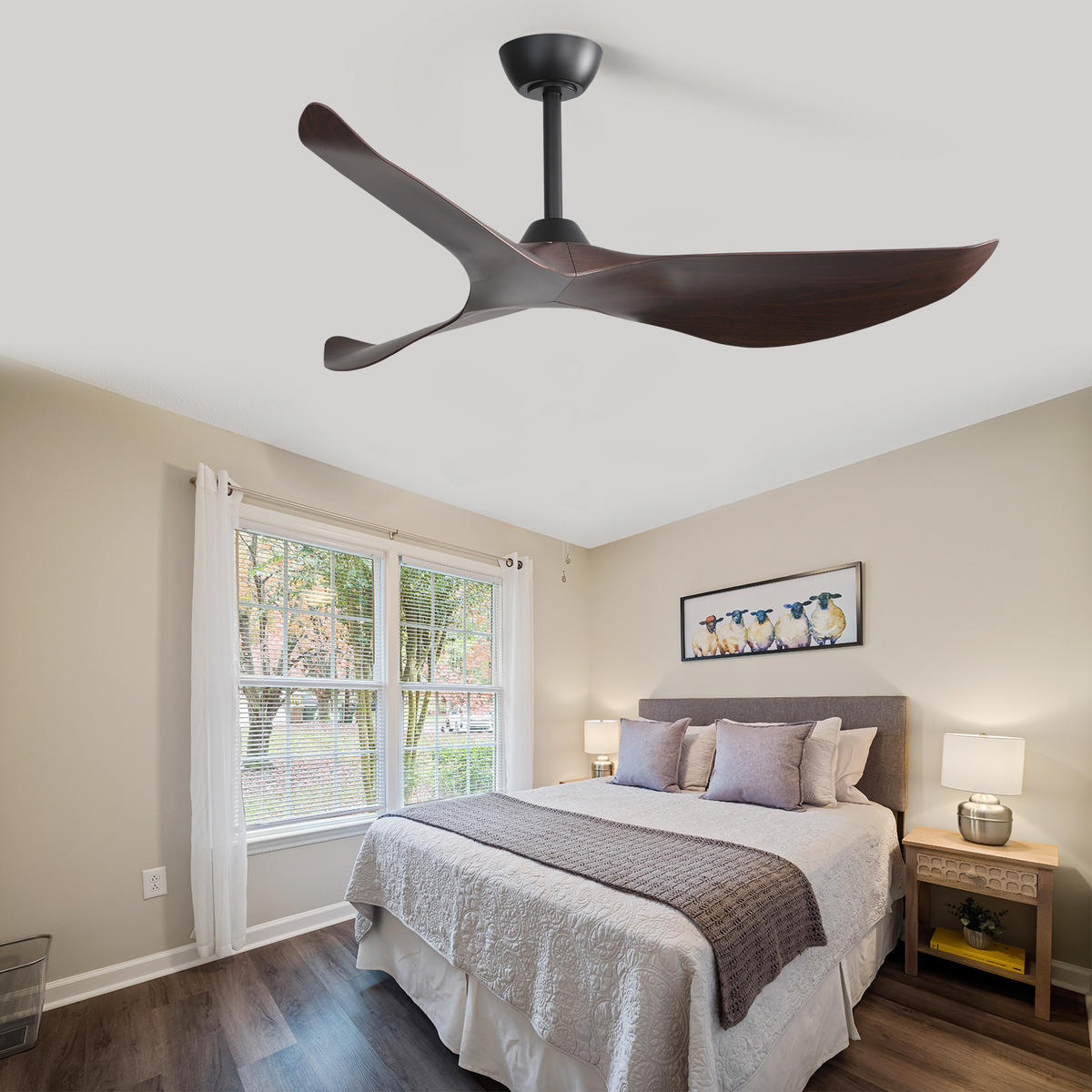 DECKENVENTILATOR 38Zoll Ohne Licht Leiser DC Motor ABS Flügel - Schwarz, Kunststoff (96.5/96.5/27cm) - CASIVA