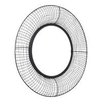 WANDSPIEGEL Wire Schwarz - Schwarz, Metall (75/75/10cm) - LOFT42