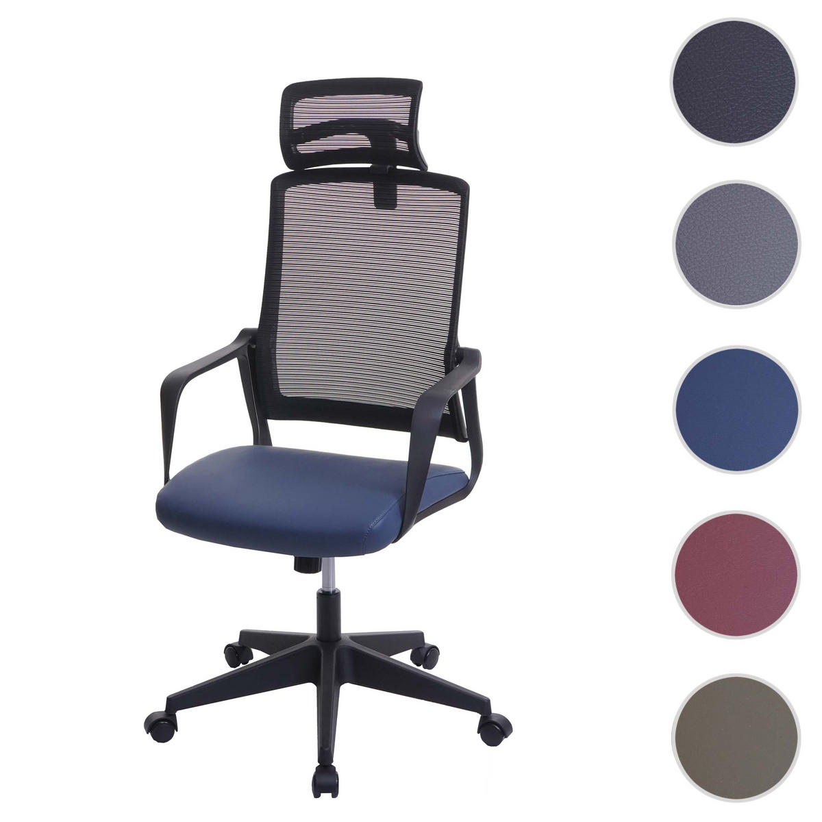 BÜROSTUHL Blau - Blau, Textil (64/128/66cm) - Jamb