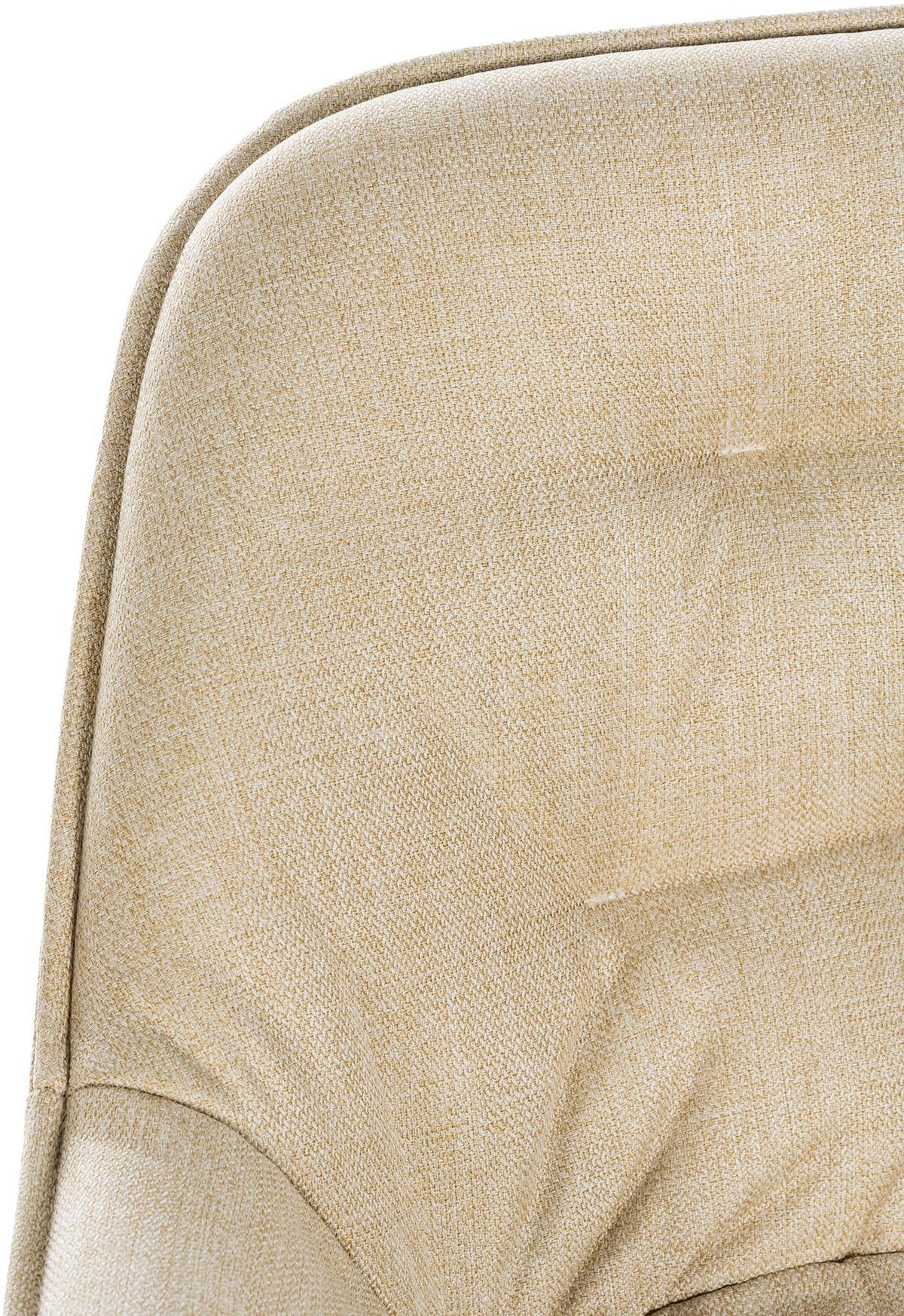 BARHOCKER 2er Set Gibal Stoff creme - Schwarz/Naturfarben, Textil/Metall (54/93.5/57.5cm) - TPFLiving