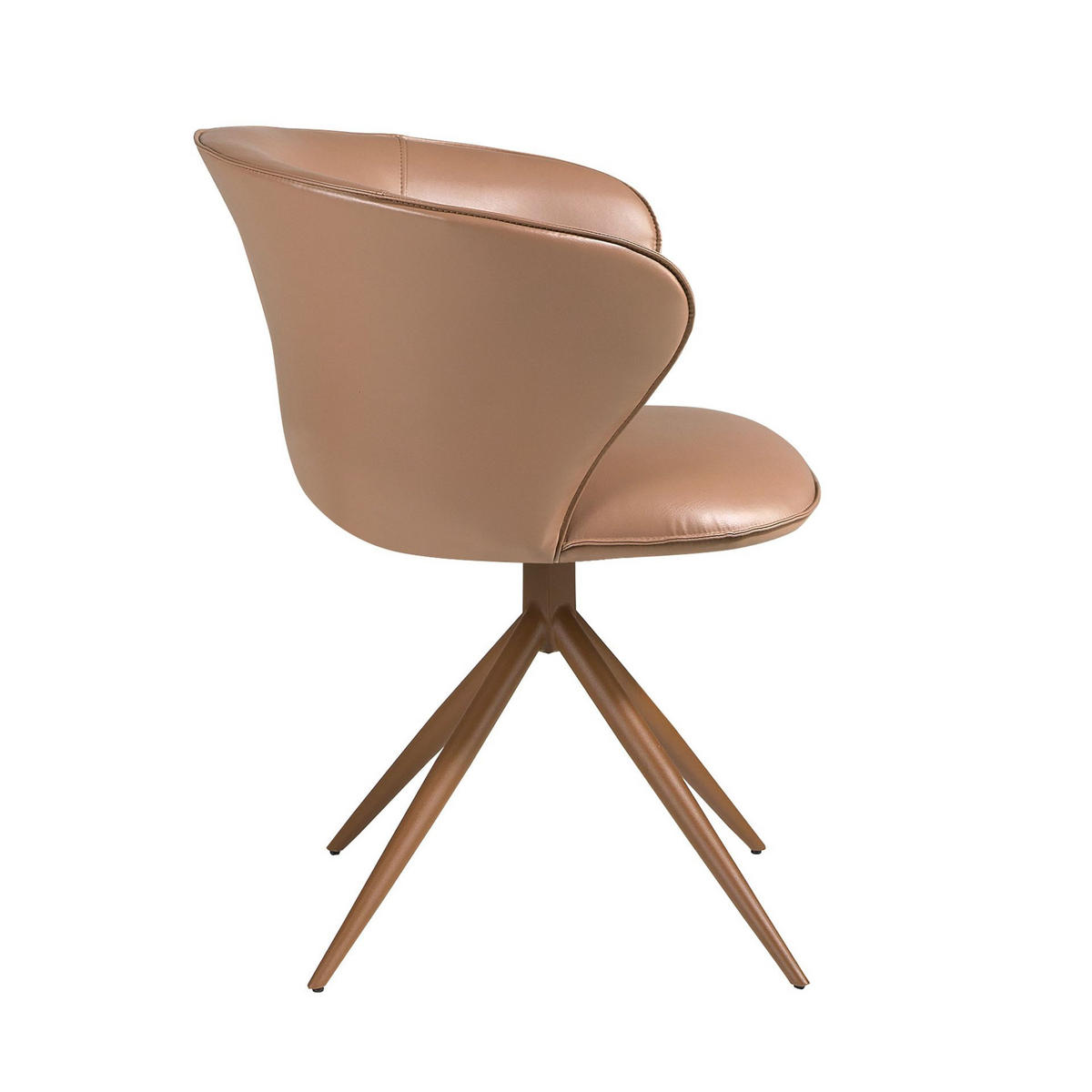 STUHL aus Kunstleder 65/65/79 cm - Beige/Braun, Leder/Textil (65/79/65cm) - ANGEL CERDA