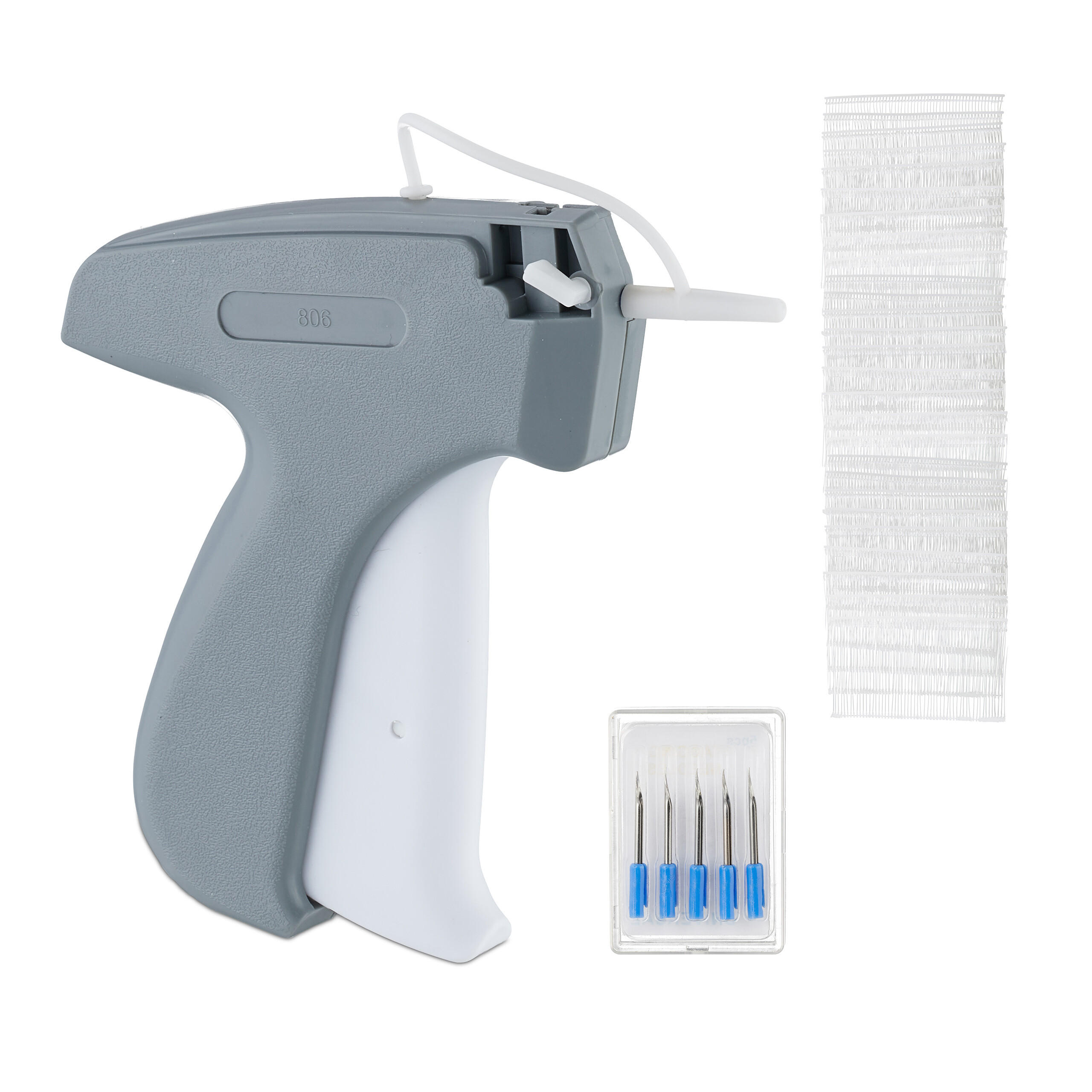 ETIKETTIERPISTOLE - Grau, Kunststoff (2.5/12.5/12.5cm) - Relaxdays