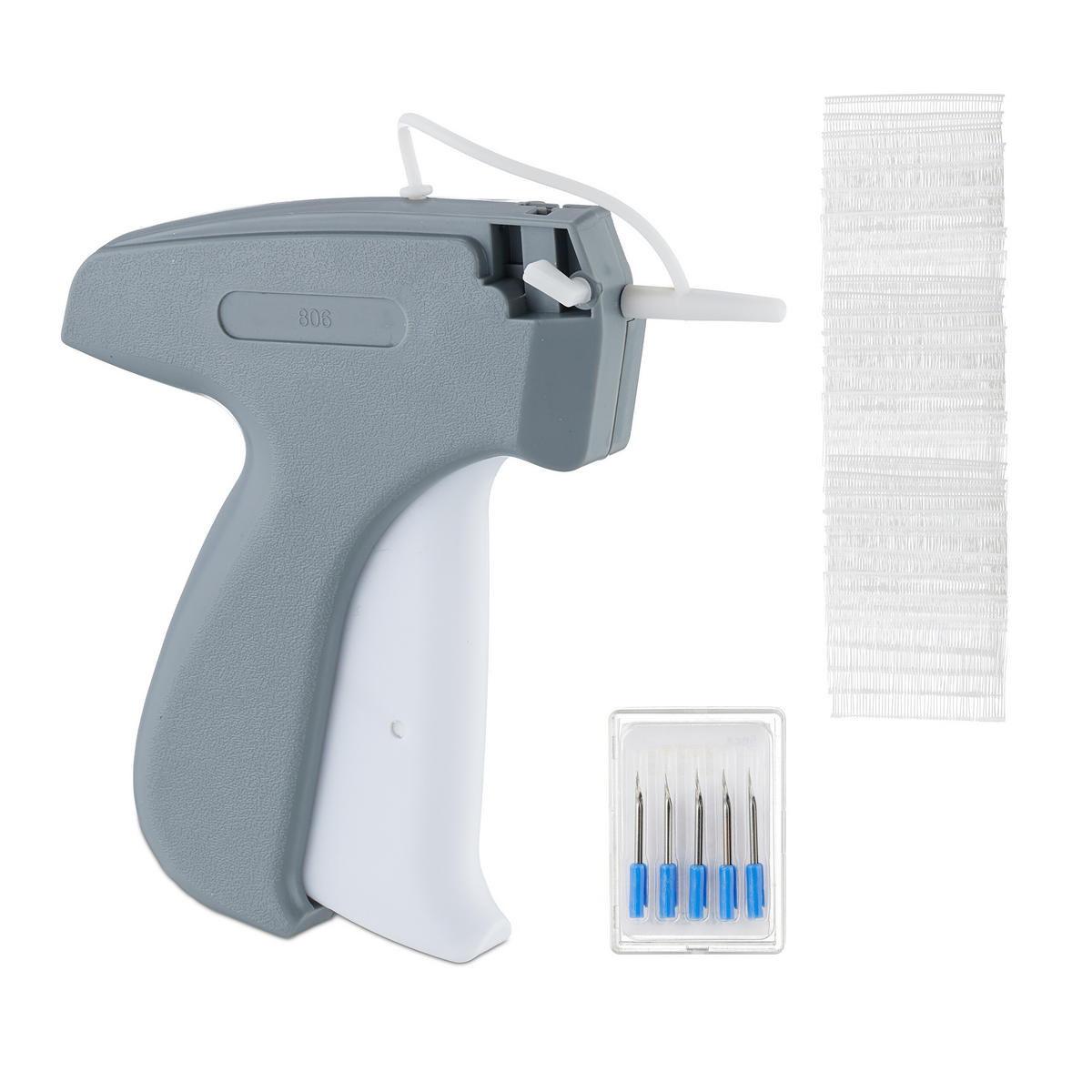 ETIKETTIERPISTOLE - Grau, Kunststoff (2.5/12.5/12.5cm) - Relaxdays