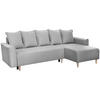 ECKSCHLAFSOFA Willow hellgrau - Hellgrau, Textil (225/150cm) - Beautysofa