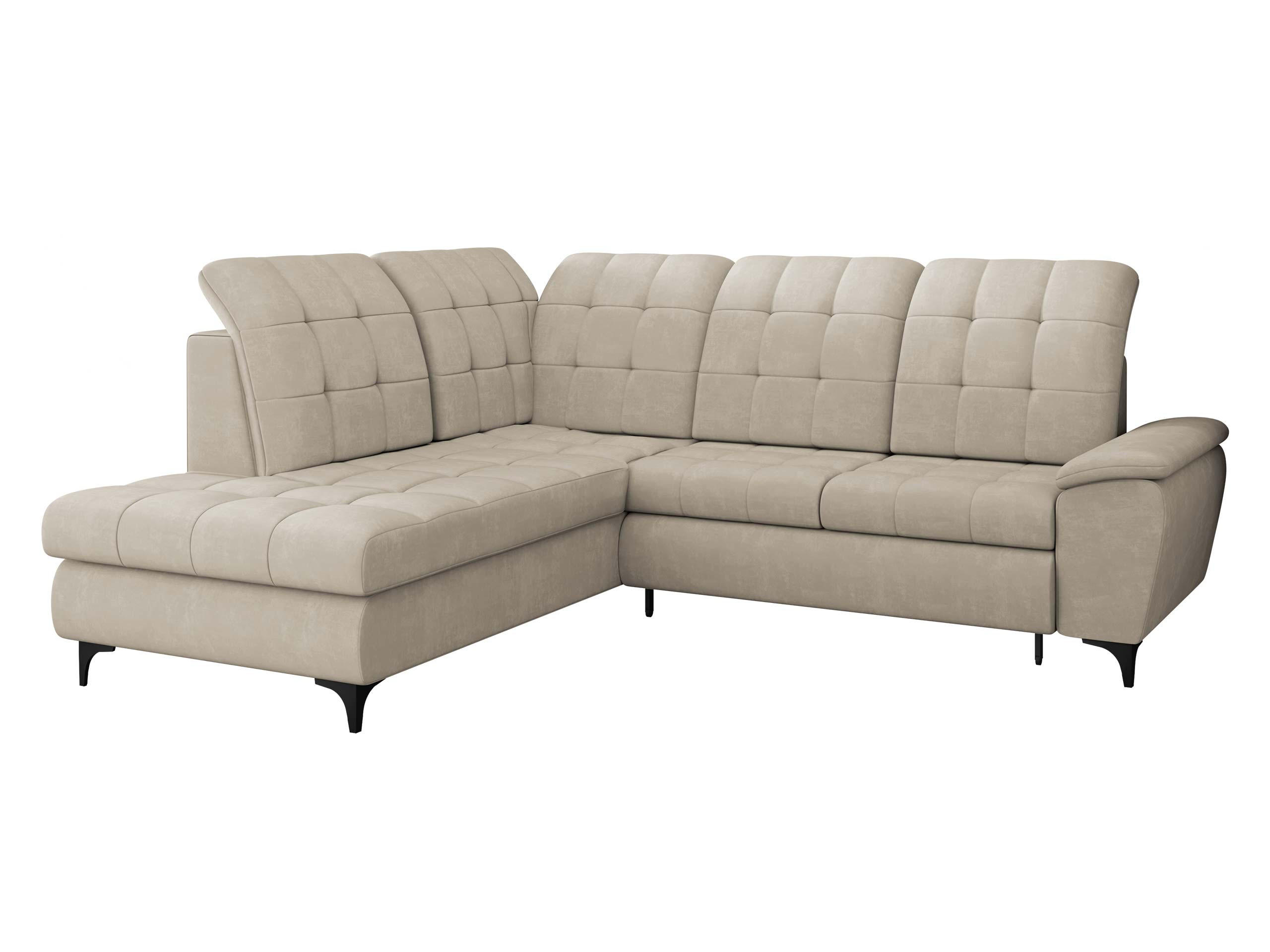 ECKSOFA Forest, Seite: Links - Beige/Schwarz, Holz/Textil (271/212cm) - MIRJAN24