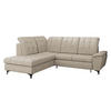 ECKSOFA Forest, Seite: Links - Beige/Schwarz, Holz/Textil (271/212cm) - MIRJAN24