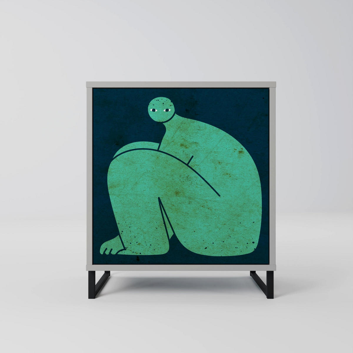 SIDEBOARD TOGETHER BUT SEPARATELY, Grau, 57,5x42x57,5 cm, Ohne Füße - Multicolor/Grau, Holzwerkstoff (57.5/57.5/42cm) - SpaceRebels