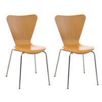 BESUCHERSTUHL Groningen - 2er Set natura - Naturfarben, Metall (46/81/47cm) - TPFLiving