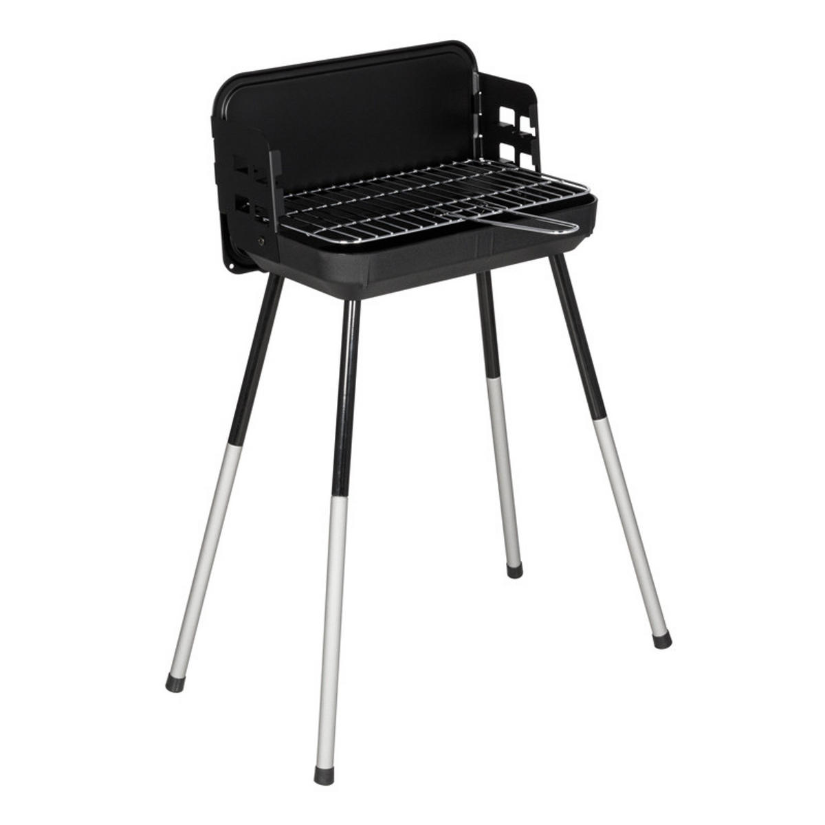 HOLZKOHLEGRILL Schwarz - Schwarz, Metall (33/74/56cm) - Somagic