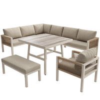 LOUNGEGARNITUR -Form Set Beige - Beige, Metall - ComfortXL