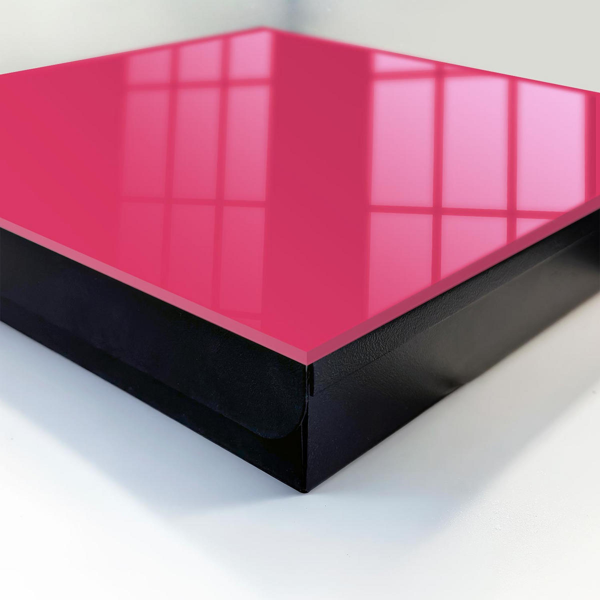 SCHLÜSSELBOX Schwarz 30x30 cm- Türöffnung nach rechts - Energierosa - Pink, Metall (30/30/5cm) - TULUP